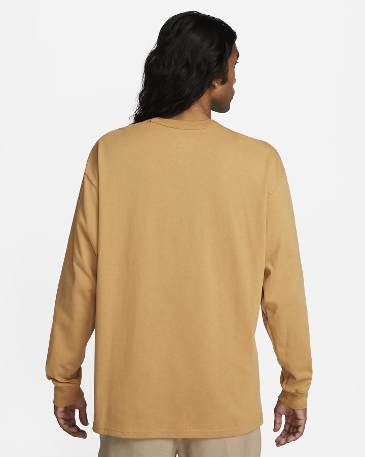 Camiseta Nike Sportswear Premium Essentials Long-Sleeve Pocket Hombre Doradas | JKBWS-9125