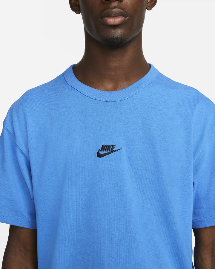 Camiseta Nike Sportswear Premium Essentials Hombre Azules Claro Negras | JOFEC-9120