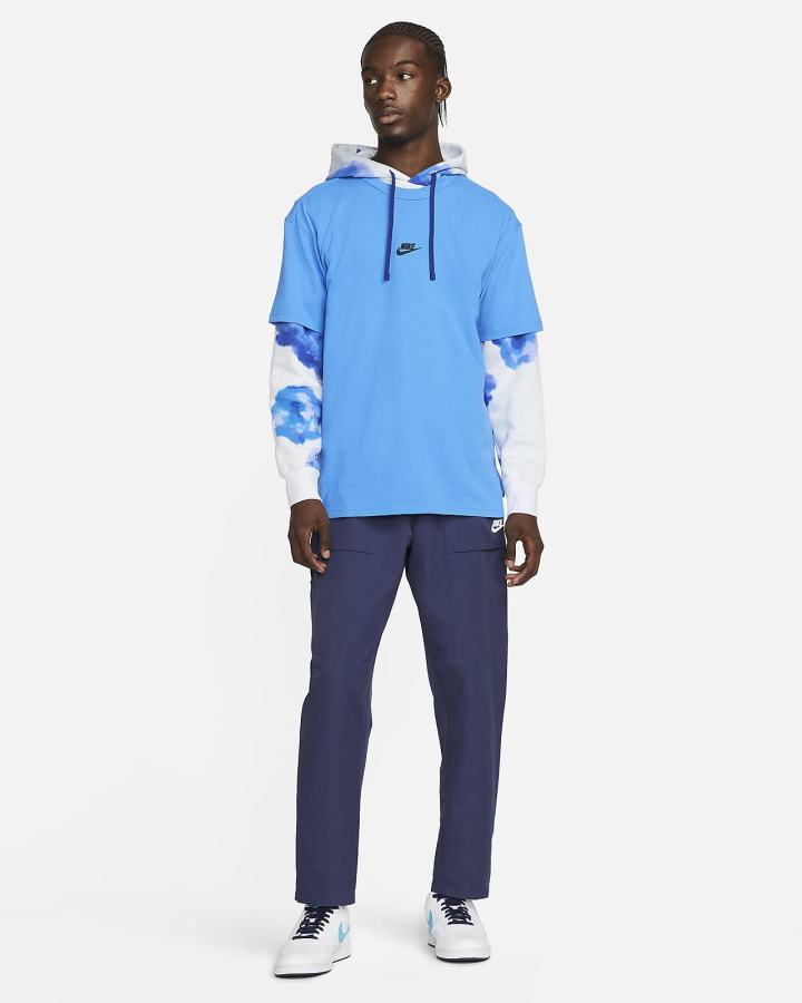 Camiseta Nike Sportswear Premium Essentials Hombre Azules Claro Negras | JOFEC-9120