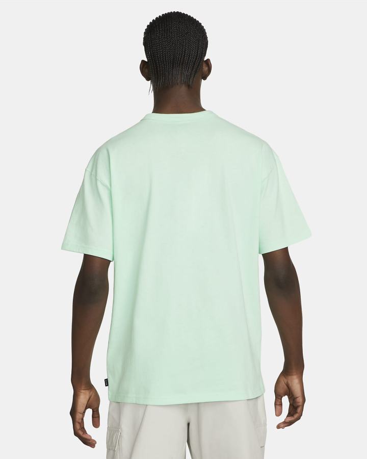 Camiseta Nike Sportswear Premium Essentials Hombre Verde Menta Negras | OBXAL-2936