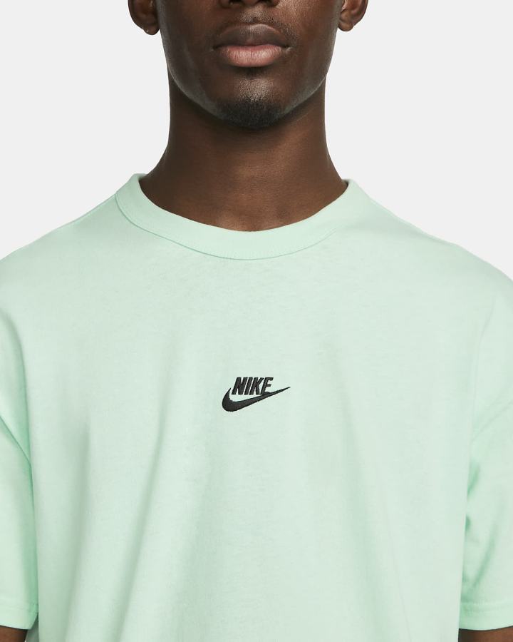 Camiseta Nike Sportswear Premium Essentials Hombre Verde Menta Negras | OBXAL-2936