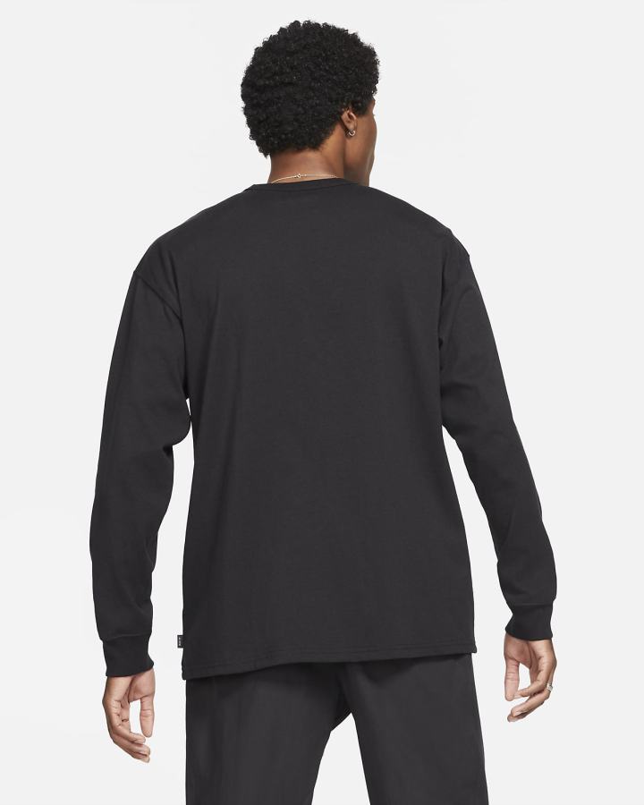 Camiseta Nike Sportswear Premium Essentials Long-Sleeve Pocket Hombre Negras | QHORX-8273