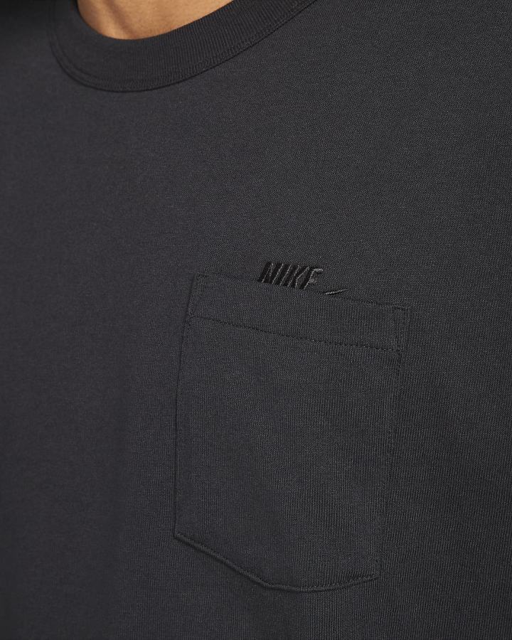 Camiseta Nike Sportswear Premium Essentials Long-Sleeve Pocket Hombre Negras | QHORX-8273