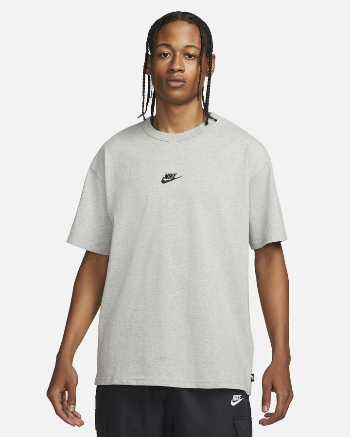 Camiseta Nike Sportswear Premium Essentials Hombre Gris Oscuro | XLSJW-4170