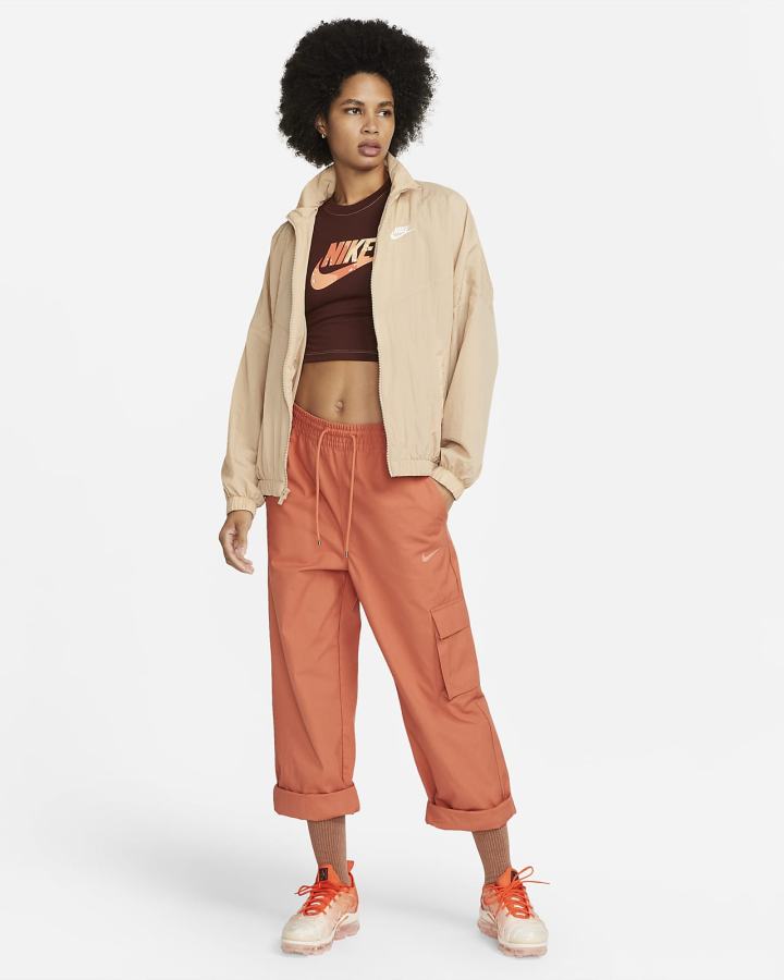 Camiseta Nike Sportswear Slim Fit Cropped Mujer Marrones Naranjas | FQUKD-5876