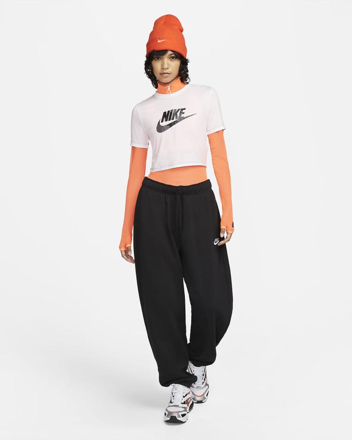 Camiseta Nike Sportswear Slim Fit Cropped Mujer Blancas Gris | NCGUR-2165