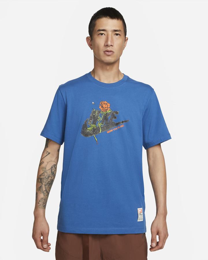 Camiseta Nike Sportswear Sole Hombre Azules Oscuro | HTILM-7136