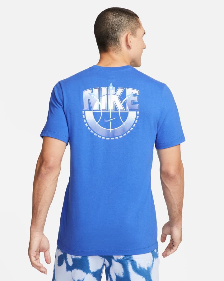 Camiseta Nike Sportswear Summer Hoops Hombre Azul Real Blancas | QUSAR-1039