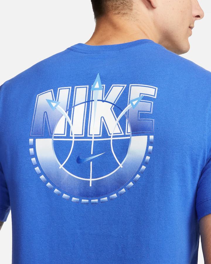Camiseta Nike Sportswear Summer Hoops Hombre Azul Real Blancas | QUSAR-1039