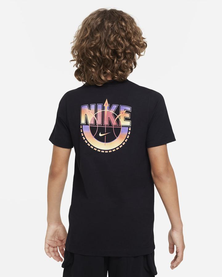 Camiseta Nike Sportswear Summer Hoops Kids Niño Negras | UXWZO-8250