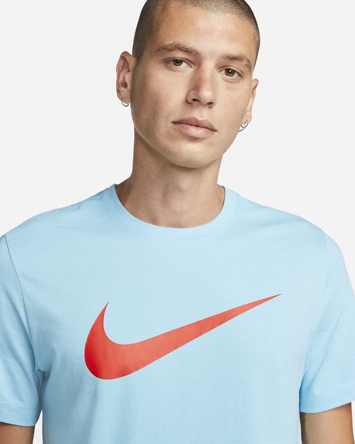 Camiseta Nike Sportswear Swoosh Hombre Azules Rojas Claro | WIDPL-5904