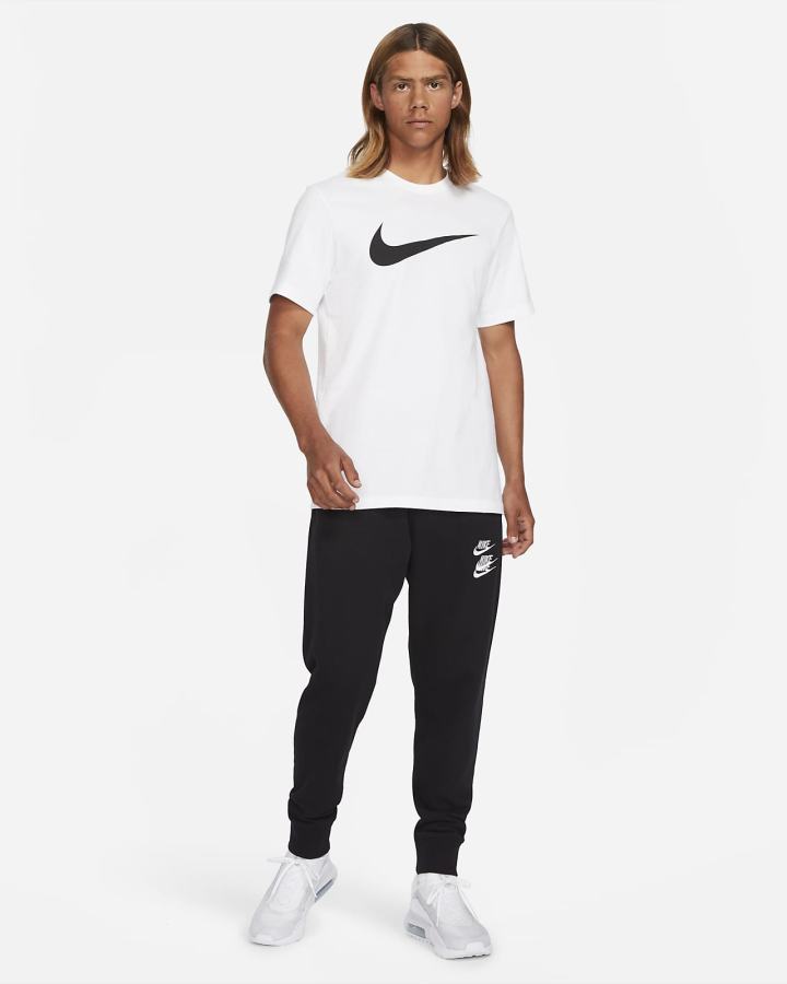 Camiseta Nike Sportswear Swoosh Hombre Blancas Negras | UKEWI-8631