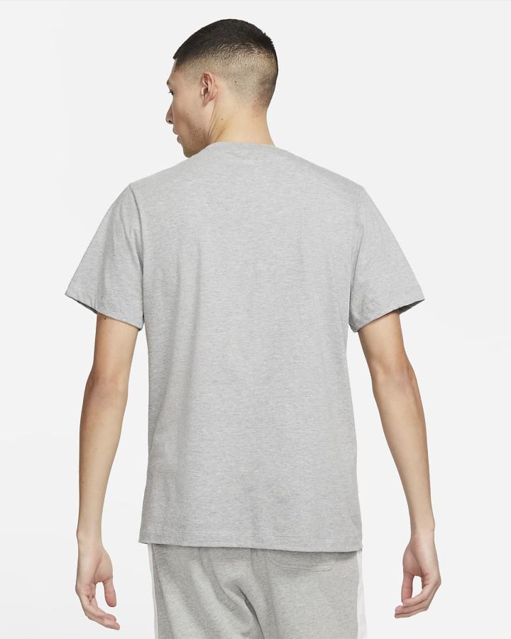 Camiseta Nike Sportswear Swoosh Hombre Gris Oscuro Blancas | BDHNF-9132