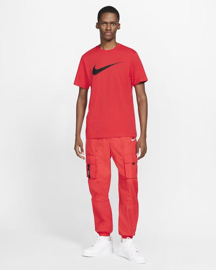 Camiseta Nike Sportswear Swoosh Hombre Rojas Negras | ILSMT-4369