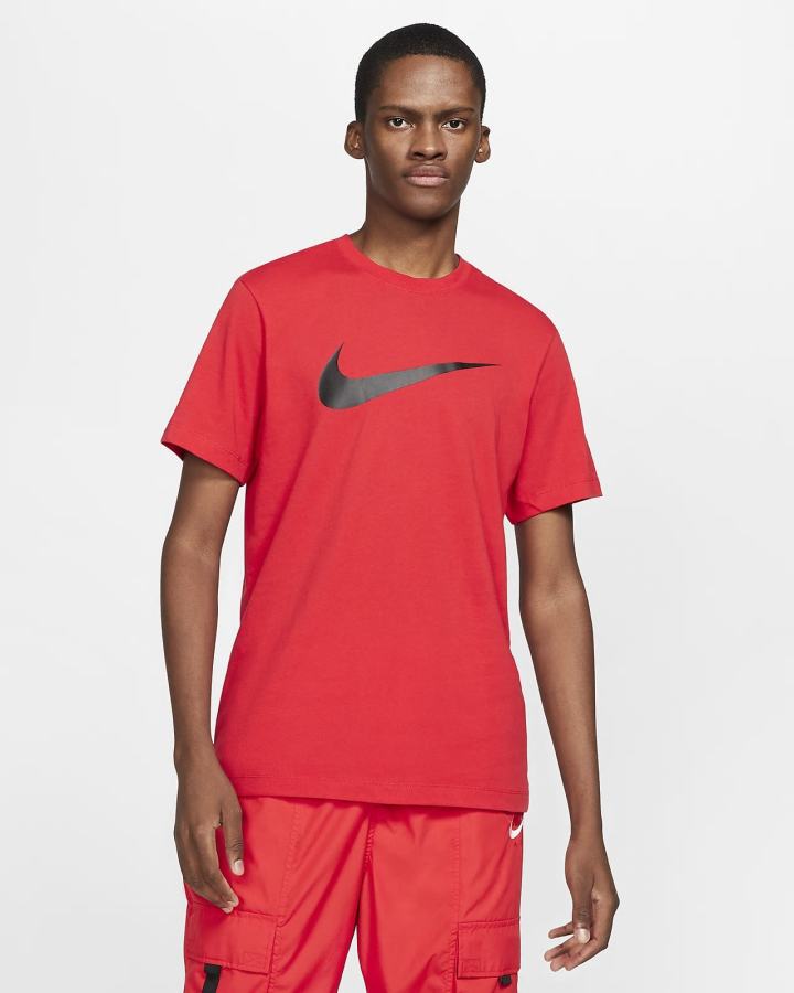 Camiseta Nike Sportswear Swoosh Hombre Rojas Negras | ILSMT-4369