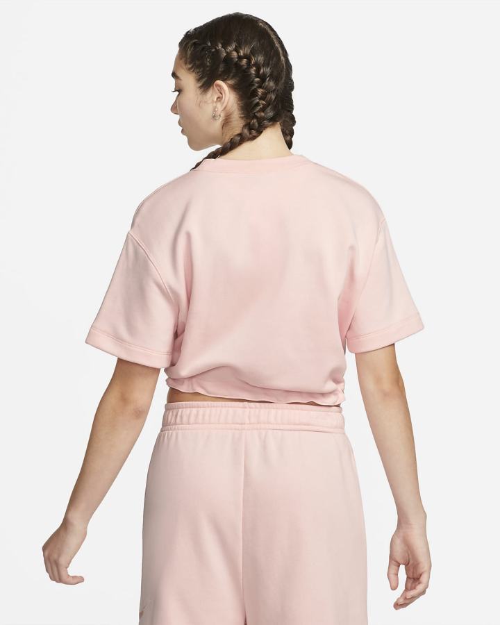 Camiseta Nike Sportswear Swoosh Short Sleeve Crop Top (Plus Size) Mujer Naranjas Blancas | HUFAN-3265
