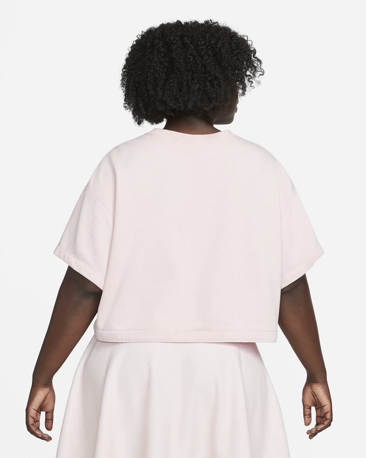 Camiseta Nike Sportswear Swoosh Short Sleeve Crop Top (Plus Size) Mujer Naranjas Blancas | JLHMB-3647