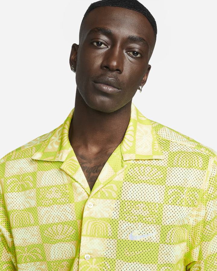 Camiseta Nike Spring Top Hombre Amarillo Claro Verde | PZTDK-4837