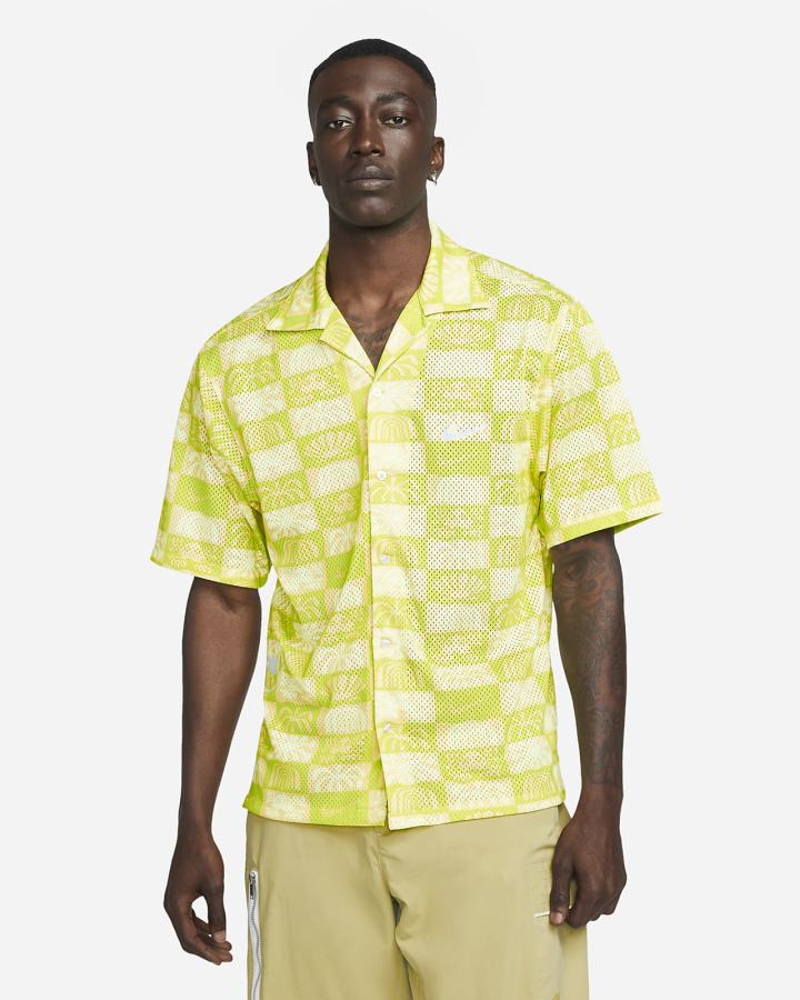 Camiseta Nike Spring Top Hombre Amarillo Claro Verde | PZTDK-4837