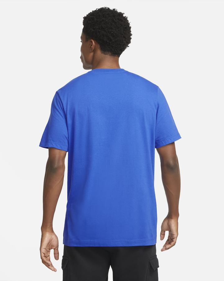 Camiseta Nike Swoosh Hombre Azul Marino | YQFSH-8645