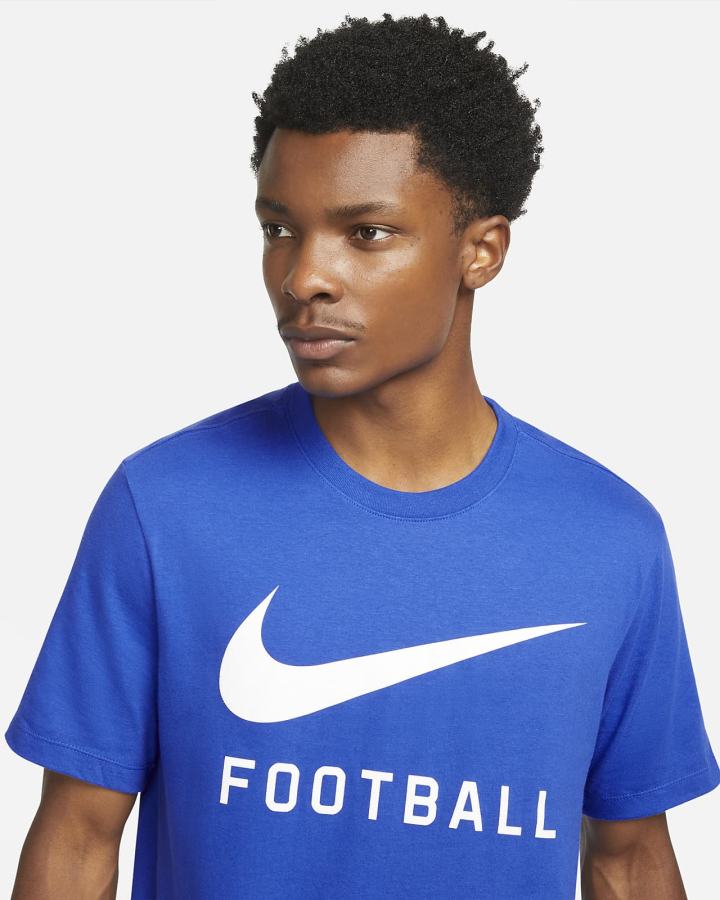 Camiseta Nike Swoosh Hombre Azul Marino | YQFSH-8645