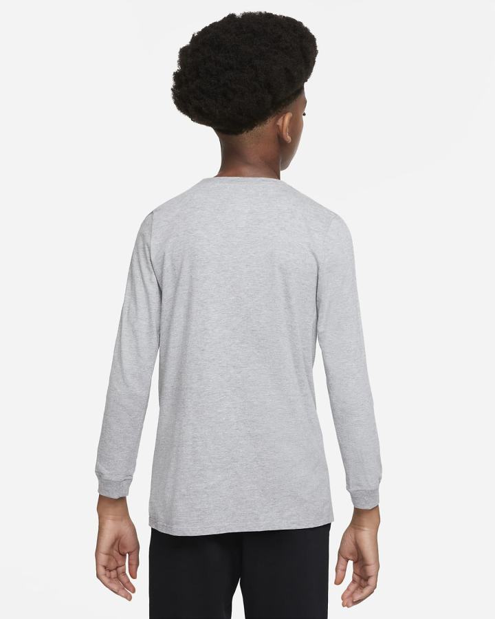Camiseta Nike Swoosh Kids Long-Sleeve Niño Negras Blancas | PNQWD-1758