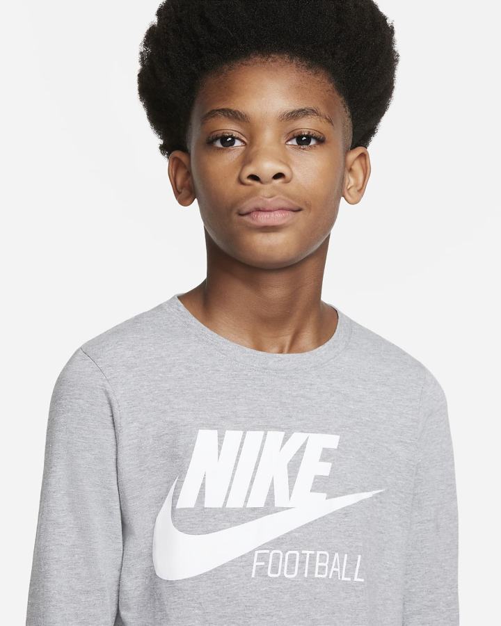 Camiseta Nike Swoosh Kids Long-Sleeve Niño Negras Blancas | PNQWD-1758