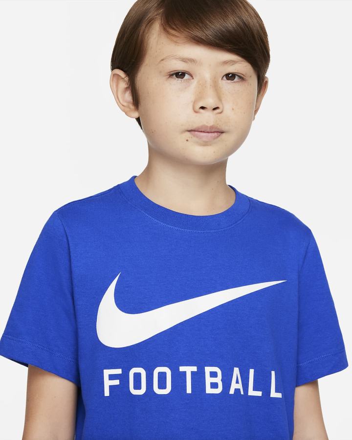 Camiseta Nike Swoosh Kids Niño Azul Real Azules | EOZNT-3257