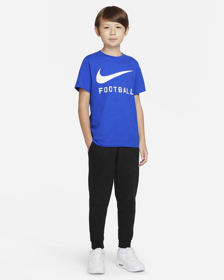 Camiseta Nike Swoosh Kids Niño Azul Real Azules | EOZNT-3257