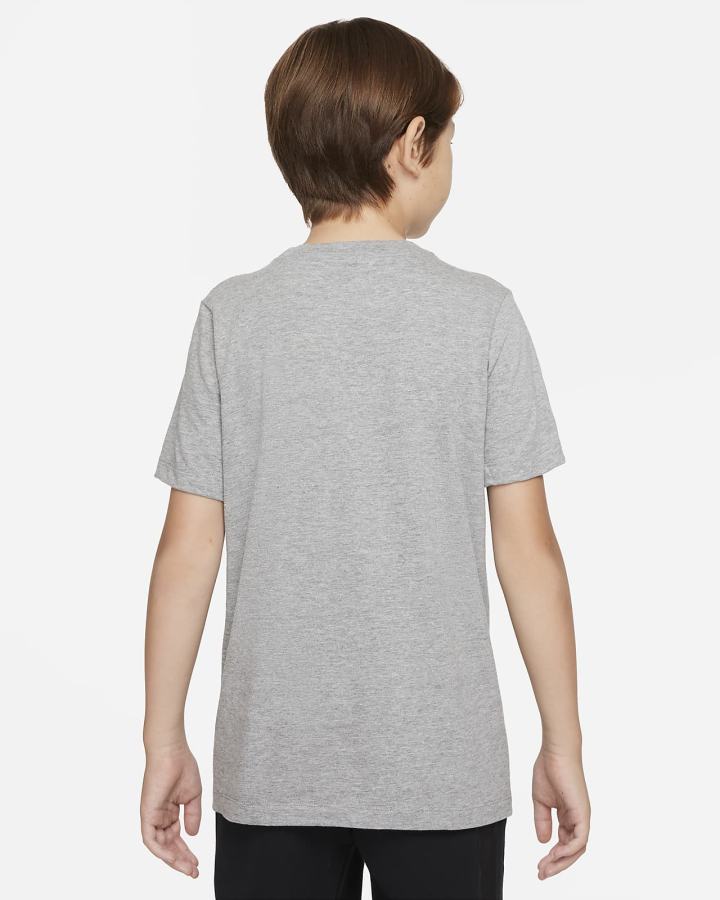 Camiseta Nike Swoosh Kids Niño Gris Oscuro | VADIO-8731