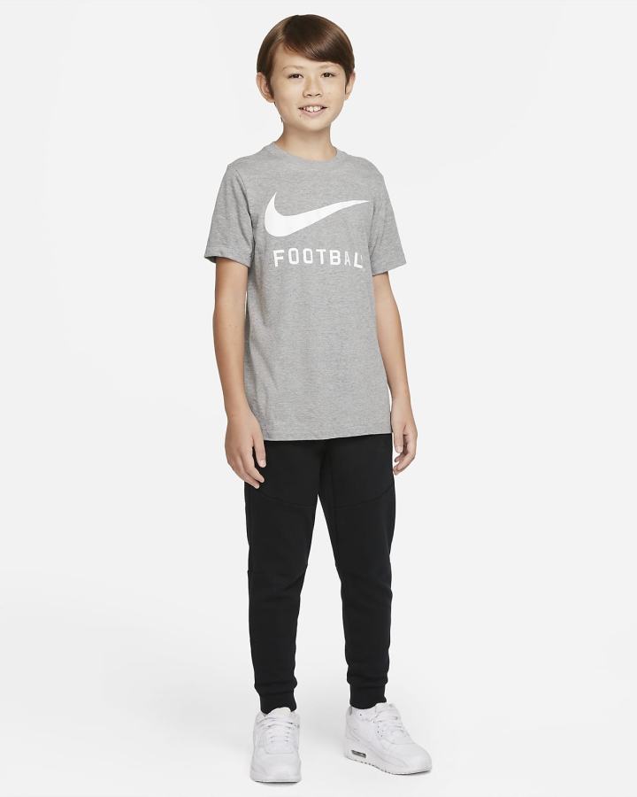 Camiseta Nike Swoosh Kids Niño Gris Oscuro | VADIO-8731
