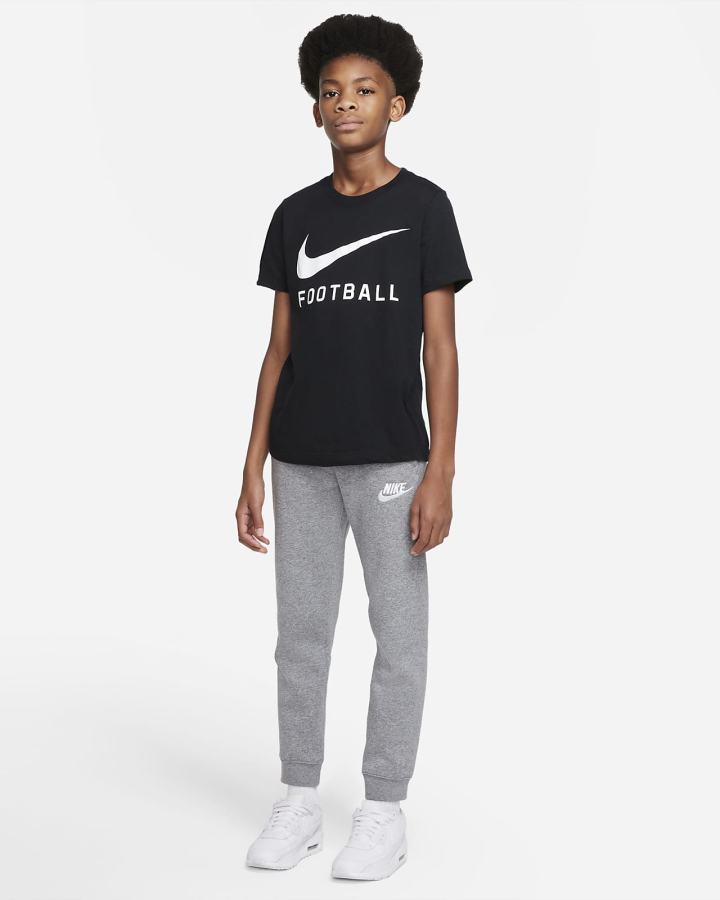 Camiseta Nike Swoosh Kids Niño Negras | DVJKY-0785