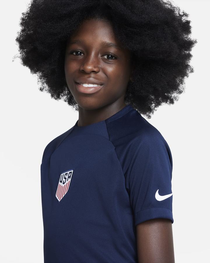 Camiseta Nike U.S. Academy Pro Kids Dri-FIT Short-Sleeve Soccer Top Niño Obsidian Blancas | DTRSA-9068
