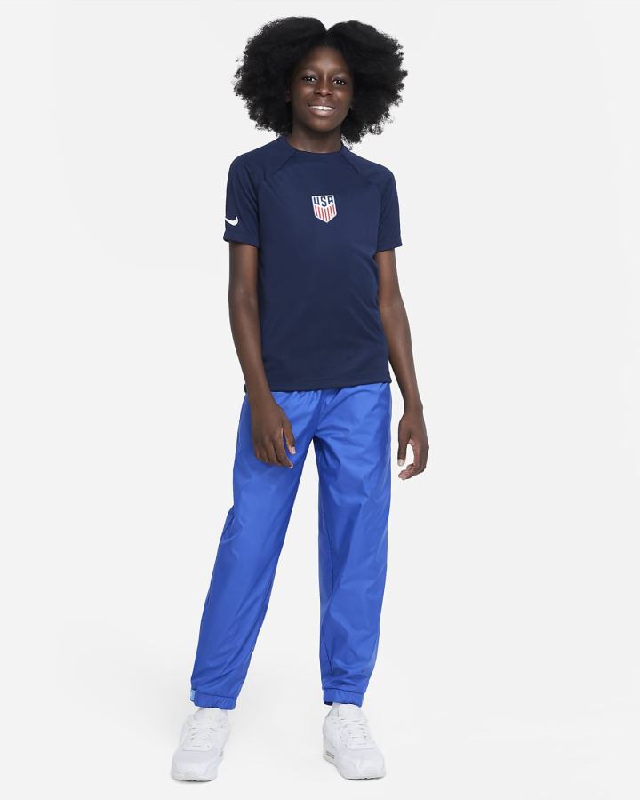 Camiseta Nike U.S. Academy Pro Kids Dri-FIT Short-Sleeve Soccer Top Niño Obsidian Blancas | DTRSA-9068