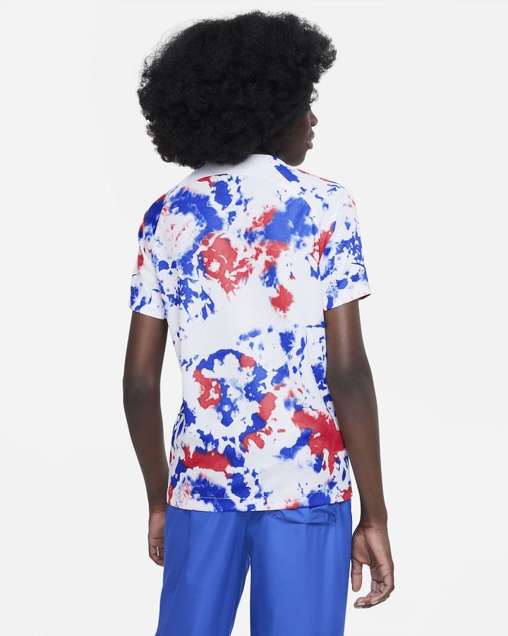 Camiseta Nike U.S. Kids Dri-FIT Pre-Match Soccer Top Niña Blancas Azules | HPXKA-1930