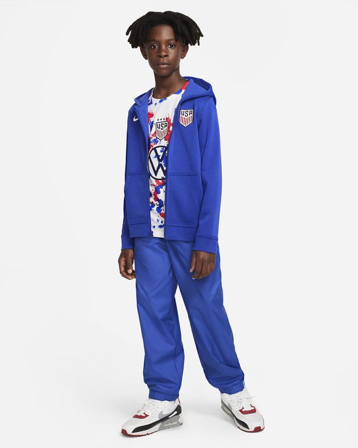 Camiseta Nike U.S. Kids Dri-FIT Pre-Match Soccer Top Niño Blancas Azules | VGRJS-8263