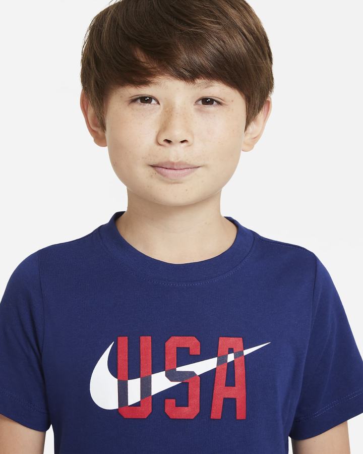 Camiseta Nike U.S. Kids Niño Azules | NMZLT-4571