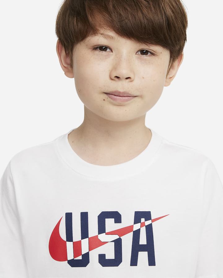 Camiseta Nike U.S. Kids Niño Blancas | XKLDA-5984