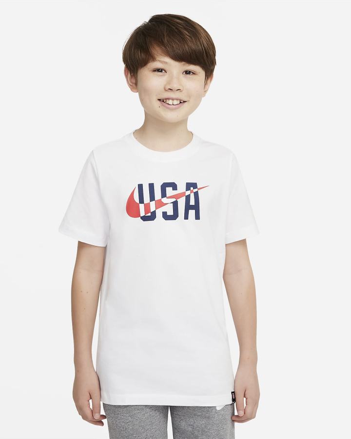 Camiseta Nike U.S. Kids Niño Blancas | XKLDA-5984
