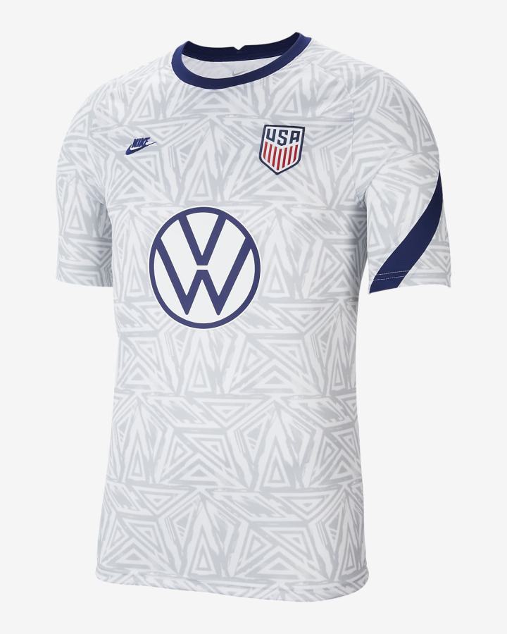 Camiseta Nike U.S. Pre-Match Short-Sleeve Soccer Top Hombre Blancas | SUEYD-7496