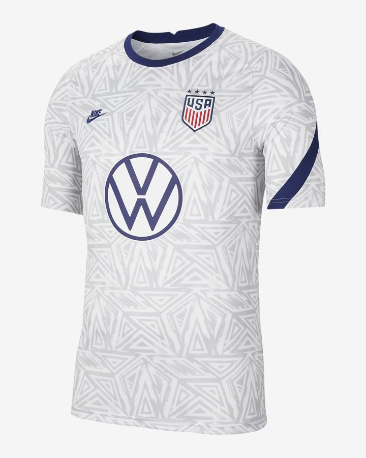 Camiseta Nike U.S. Pre-Match Short-Sleeve Soccer Top Hombre Blancas | SUEYD-7496