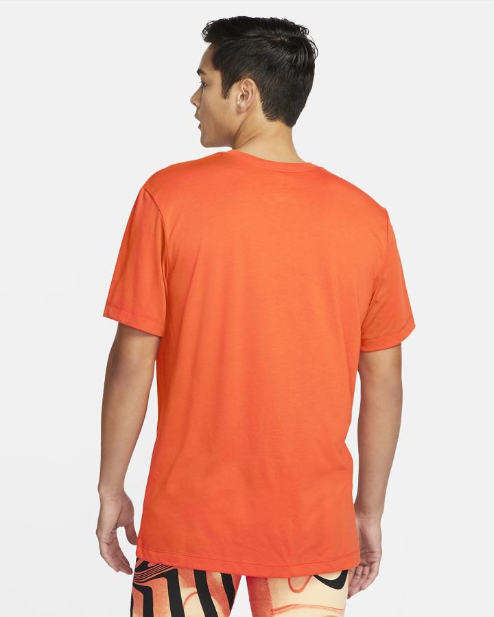 Camiseta Nike Yoga Dri-FIT A.I.R. Hombre Naranjas | NPGWK-4315