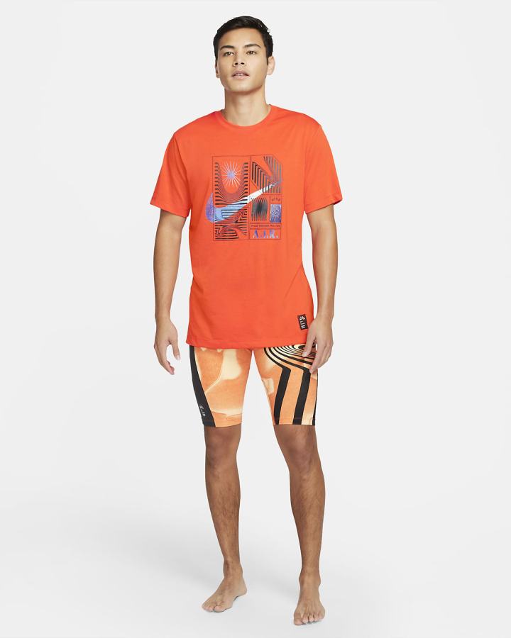 Camiseta Nike Yoga Dri-FIT A.I.R. Hombre Naranjas | NPGWK-4315