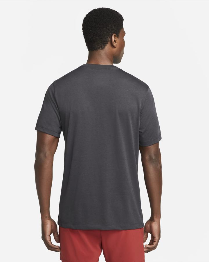 Camiseta Nike Yoga Dri-FIT A.I.R. Hombre Gris Oscuro | OCVFP-9368