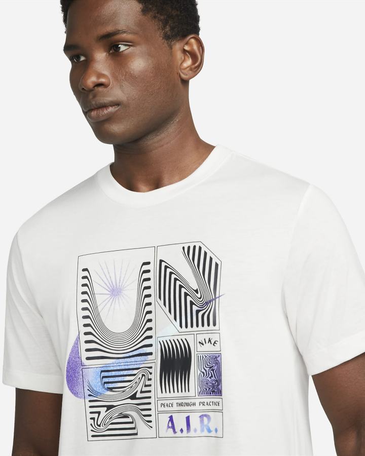 Camiseta Nike Yoga Dri-FIT A.I.R. Hombre Blancas | YBHIJ-5024