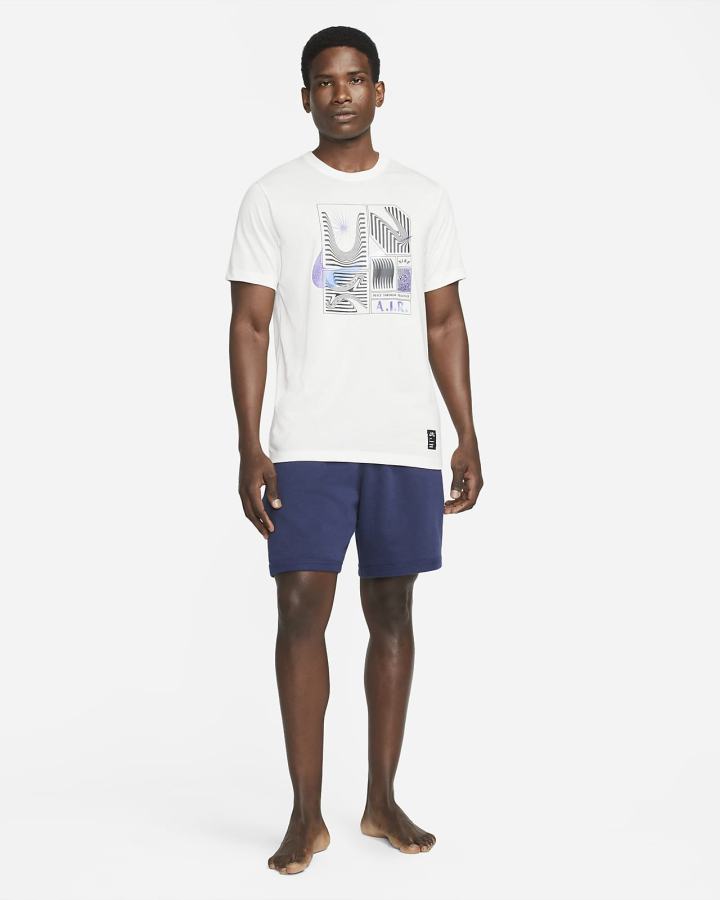 Camiseta Nike Yoga Dri-FIT A.I.R. Hombre Blancas | YBHIJ-5024