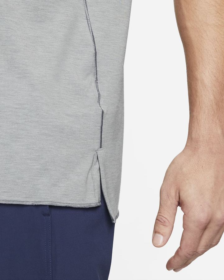 Camiseta Nike Yoga Dri-FIT Top Hombre Gris Claro | OCKRG-2041