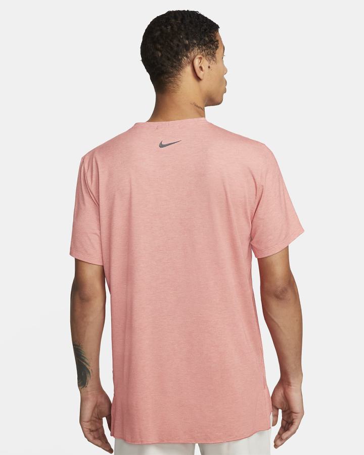 Camiseta Nike Yoga Dri-FIT Top Hombre Rosas Gris | OIJXG-2746
