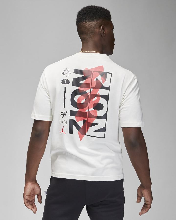 Camiseta Nike Zion Hombre Blancas | SMFCO-1652