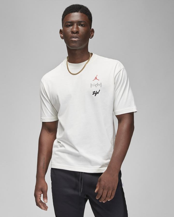 Camiseta Nike Zion Hombre Blancas | SMFCO-1652